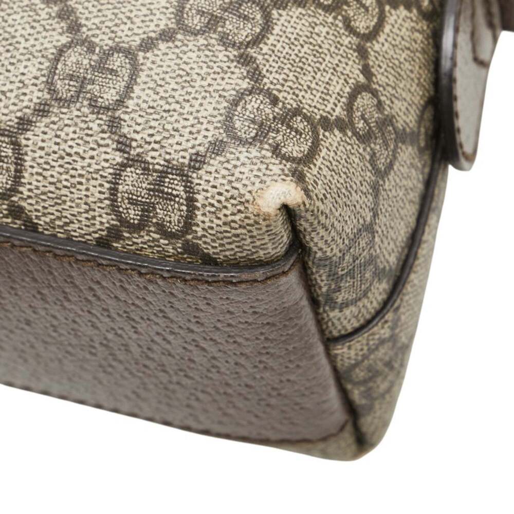 GUCCI Authentic Brown Leather Shoulder Bag - Picture 6 of 15
